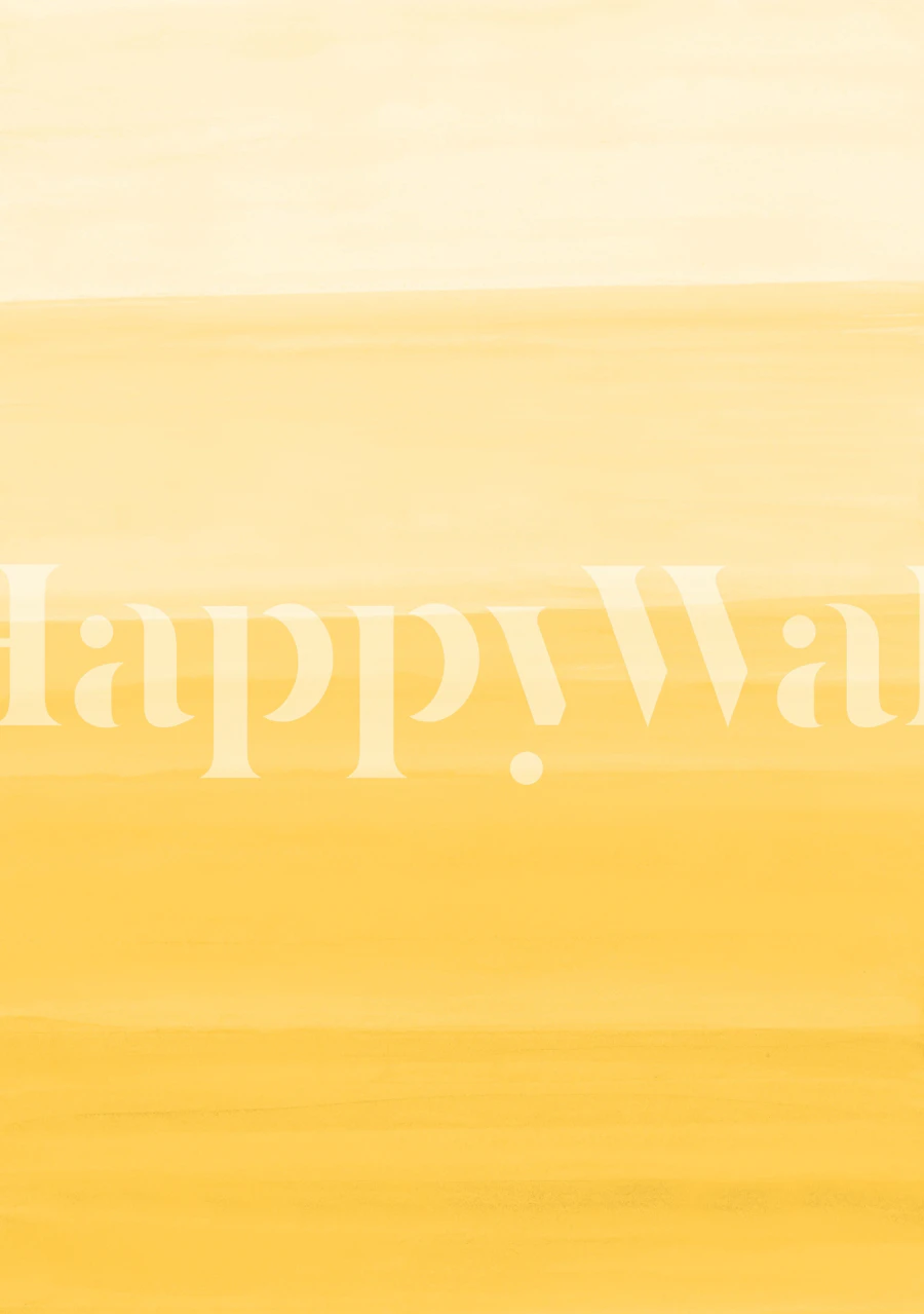 Zacht gele watercolor muur met lagen van lichtgeel en donkergeel behang