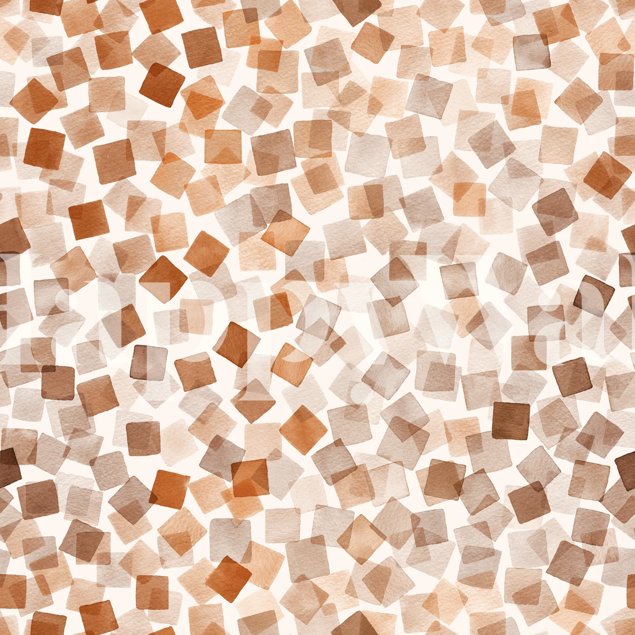Beige watercolor plaid pattern wallpaper with soft squares
