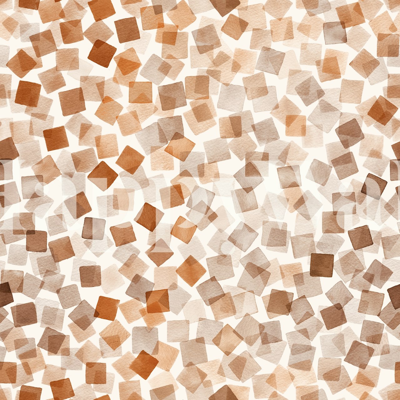 Beige watercolor plaid pattern wallpaper with soft squares