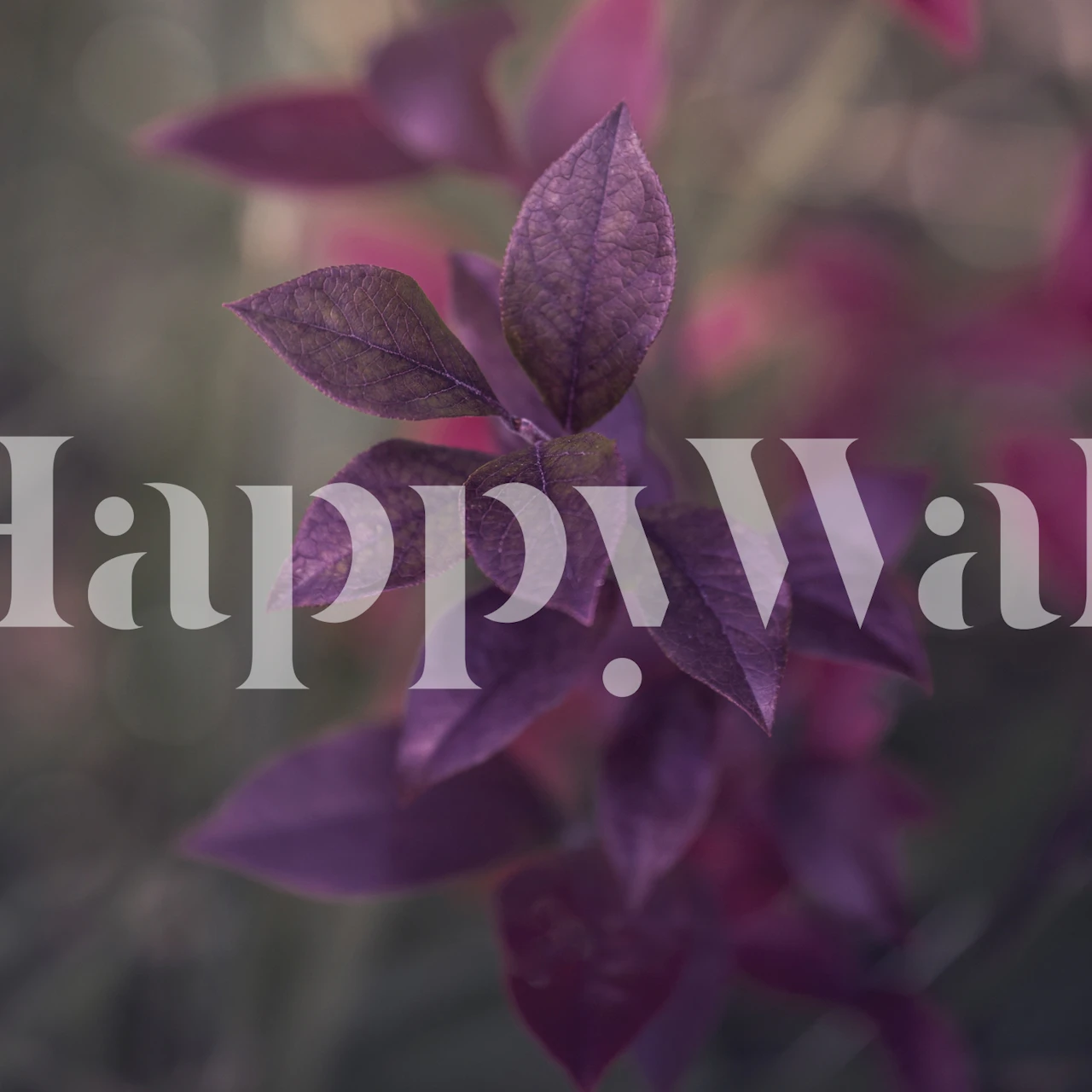 Purple autumn leaves tapetti huoneessa