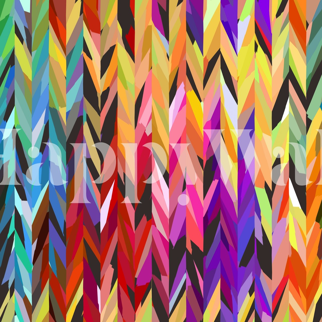 Colorful geometric abstract design in vibrant hues wallpaper