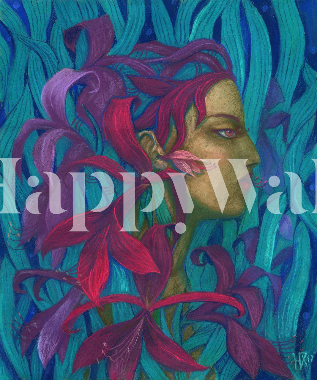 Colorful Amaryllis Surreal Fantasy Wallpaper