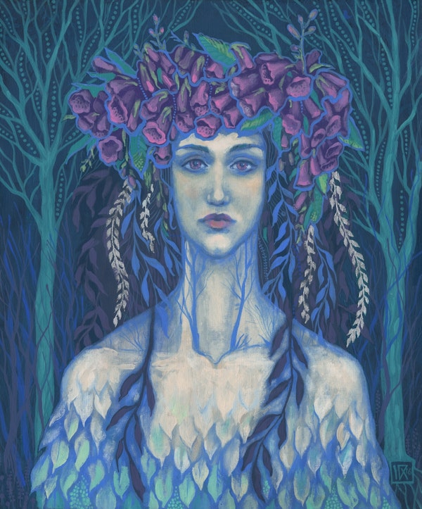 Foxglowes Dryad Surreal Art