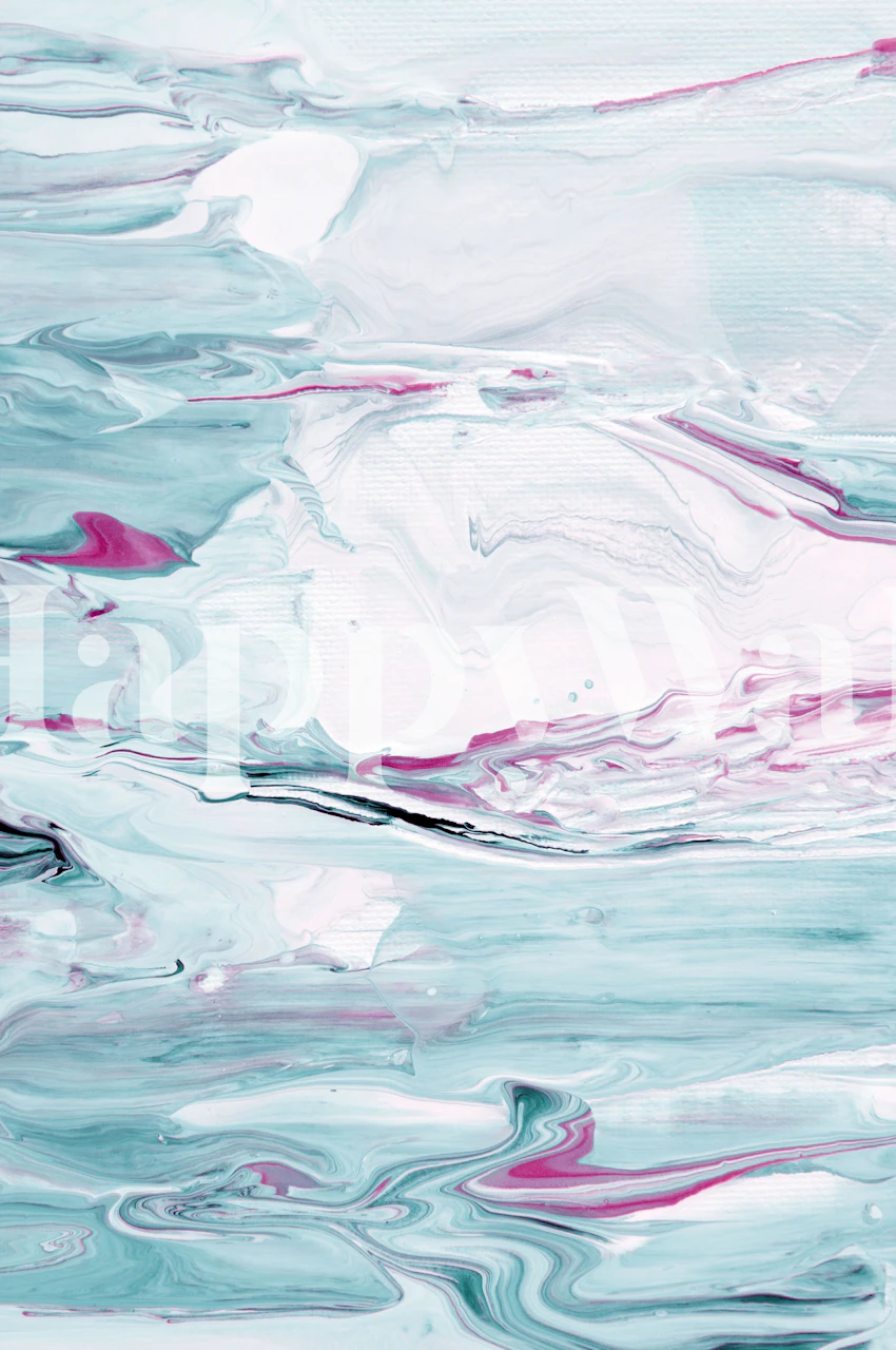 Dreamsicle Abstract 4 tapet i ett rum