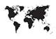 Black White World Map