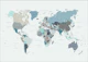World Map in Neutral Tones