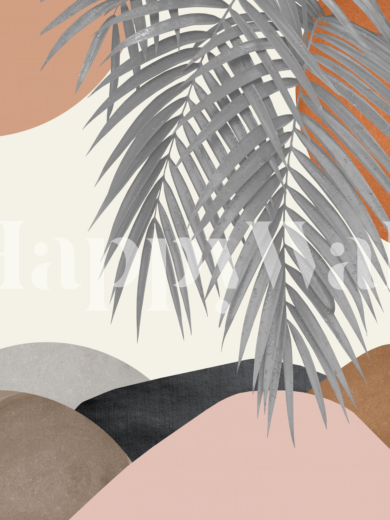 Shapes Palm Leaves Finesse 2 Wallpaper - Happywall