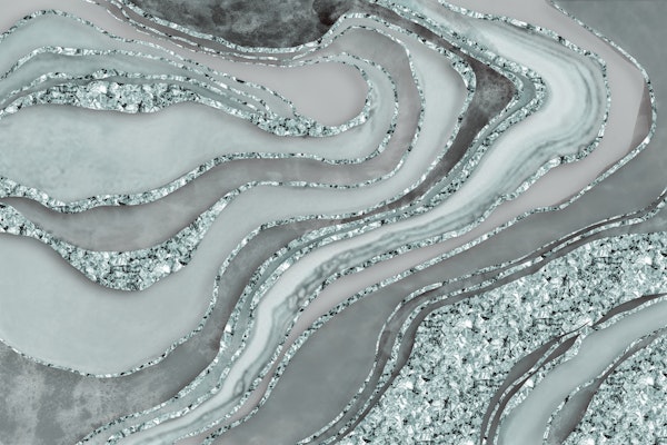 Crystal Marble Gemstone Teal