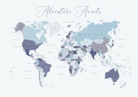 Adventure Awaits Map of World ταπετσαρία