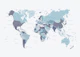 World Map in Blue