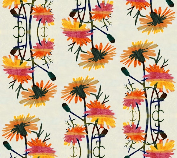 Acrylic wild flowers