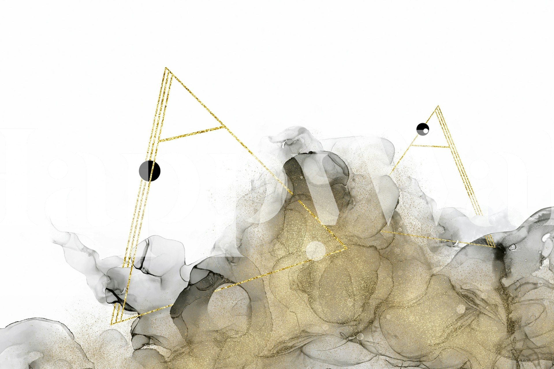 Abstract wallpaper design in a room