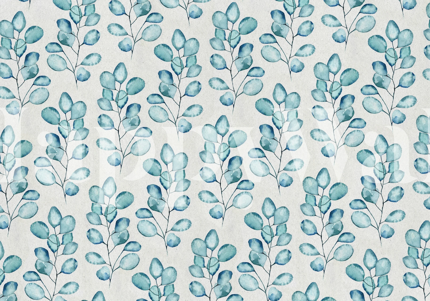 Eucalyptus watercolor tapetdesign