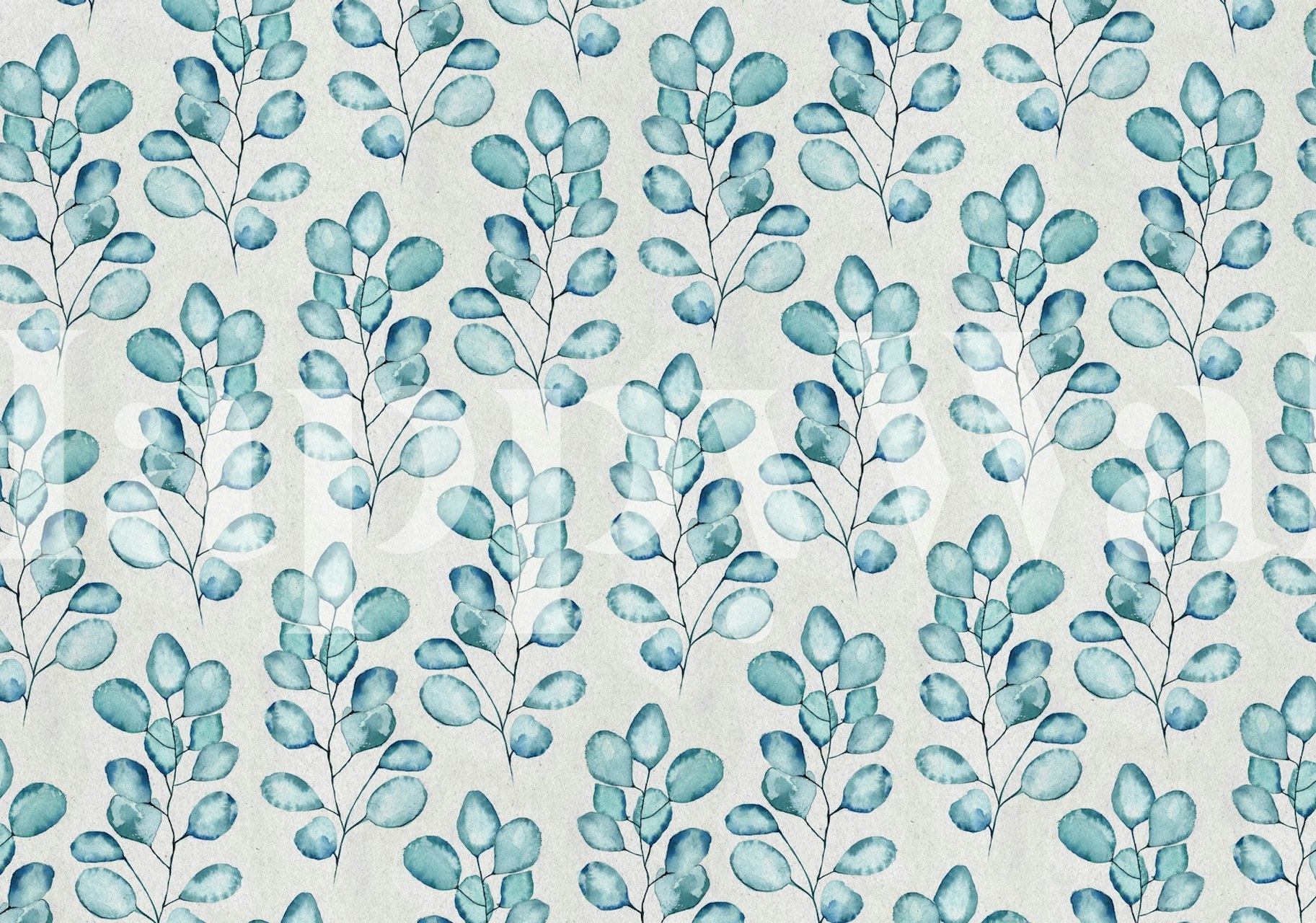 Eucalyptus watercolor tapetdesign