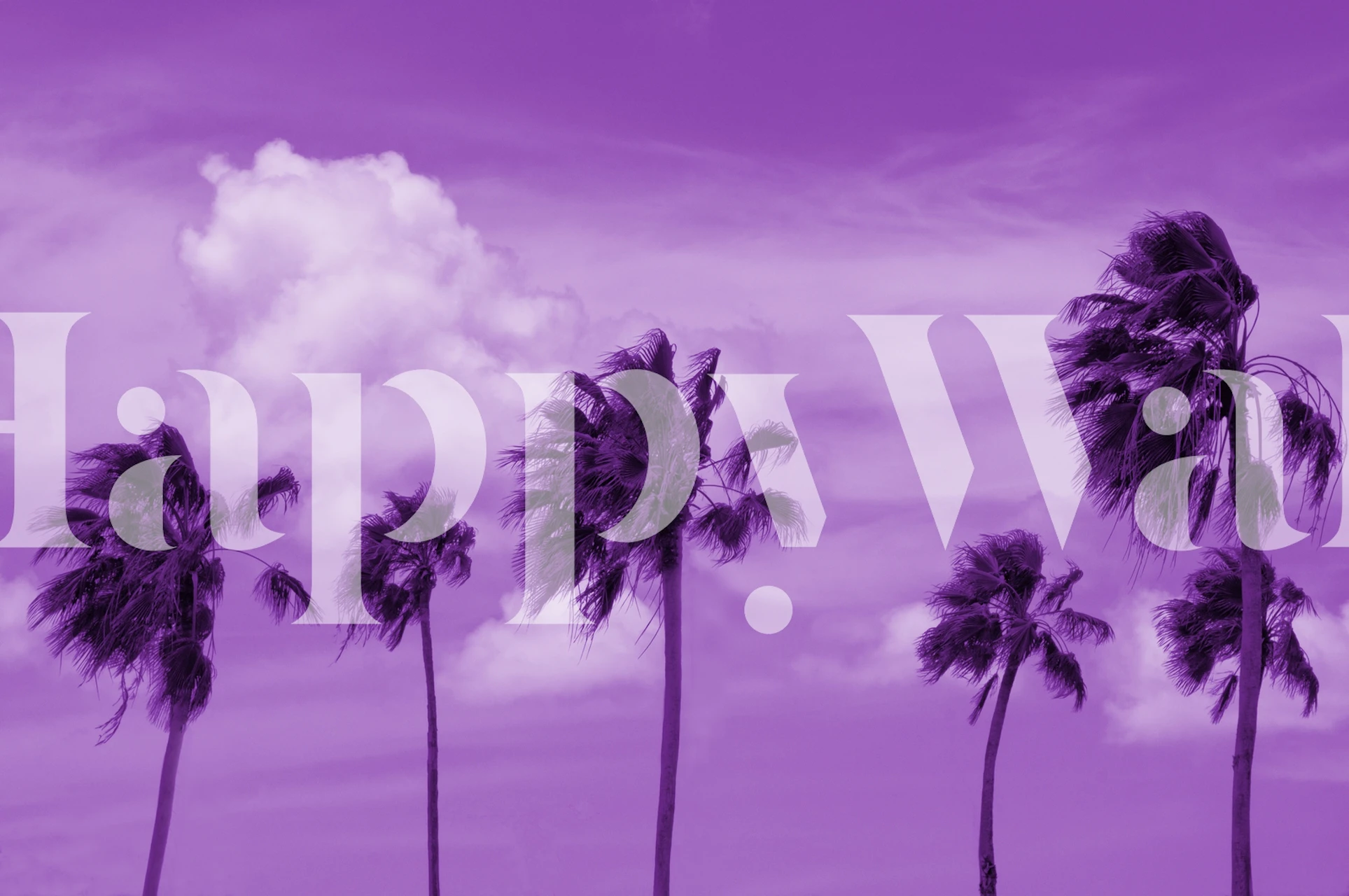 Tapeta Palm Trees Oasis 3 u sobi