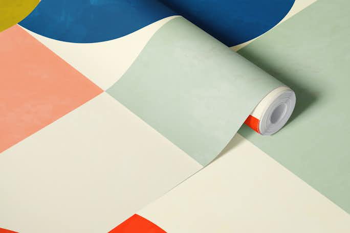 Mid Century Bauhaus vividwallpaper roll