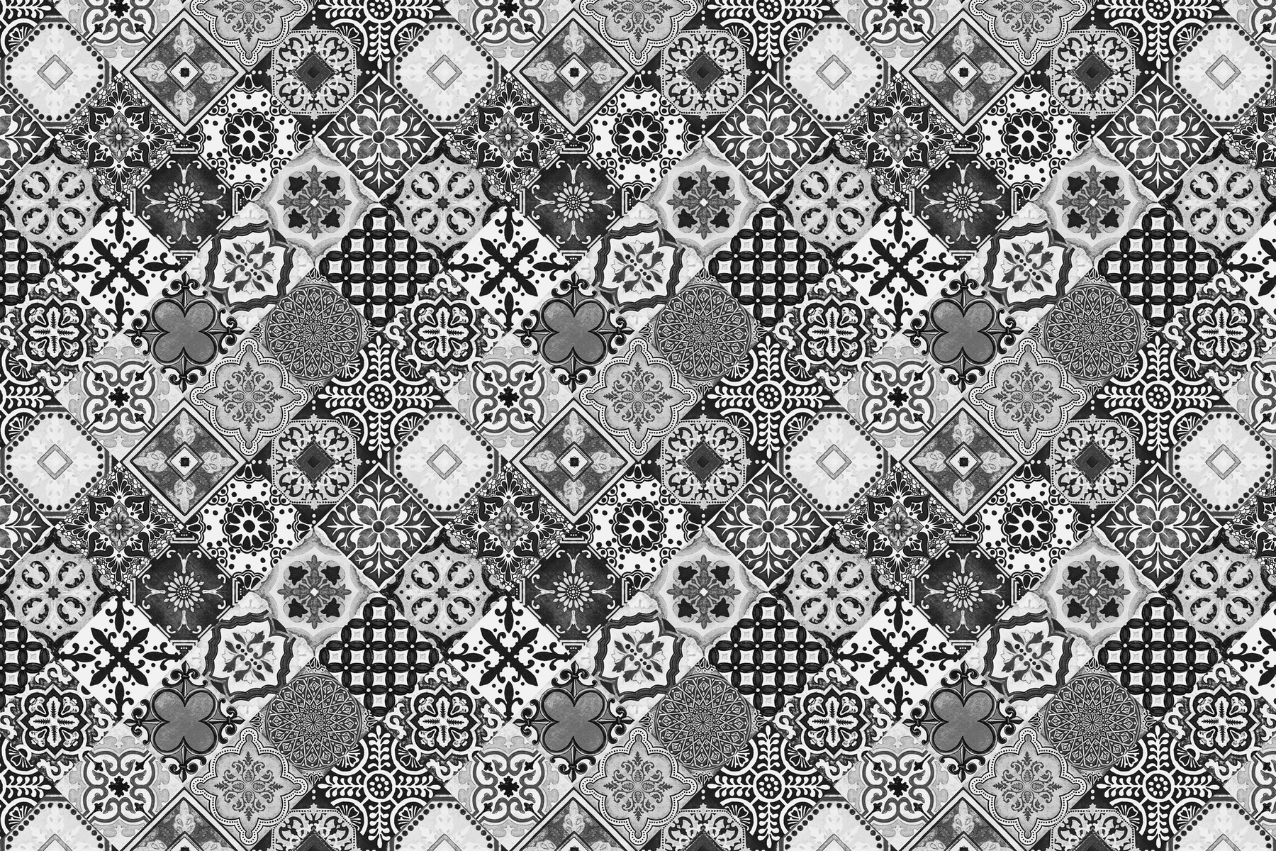 buy-talavera-tiles-black-white-wallpaper-free-shipping