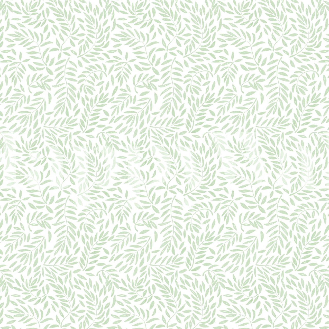 Verrückte Äste - Grünes Wandgemälde mit verflochtenen Astmustern