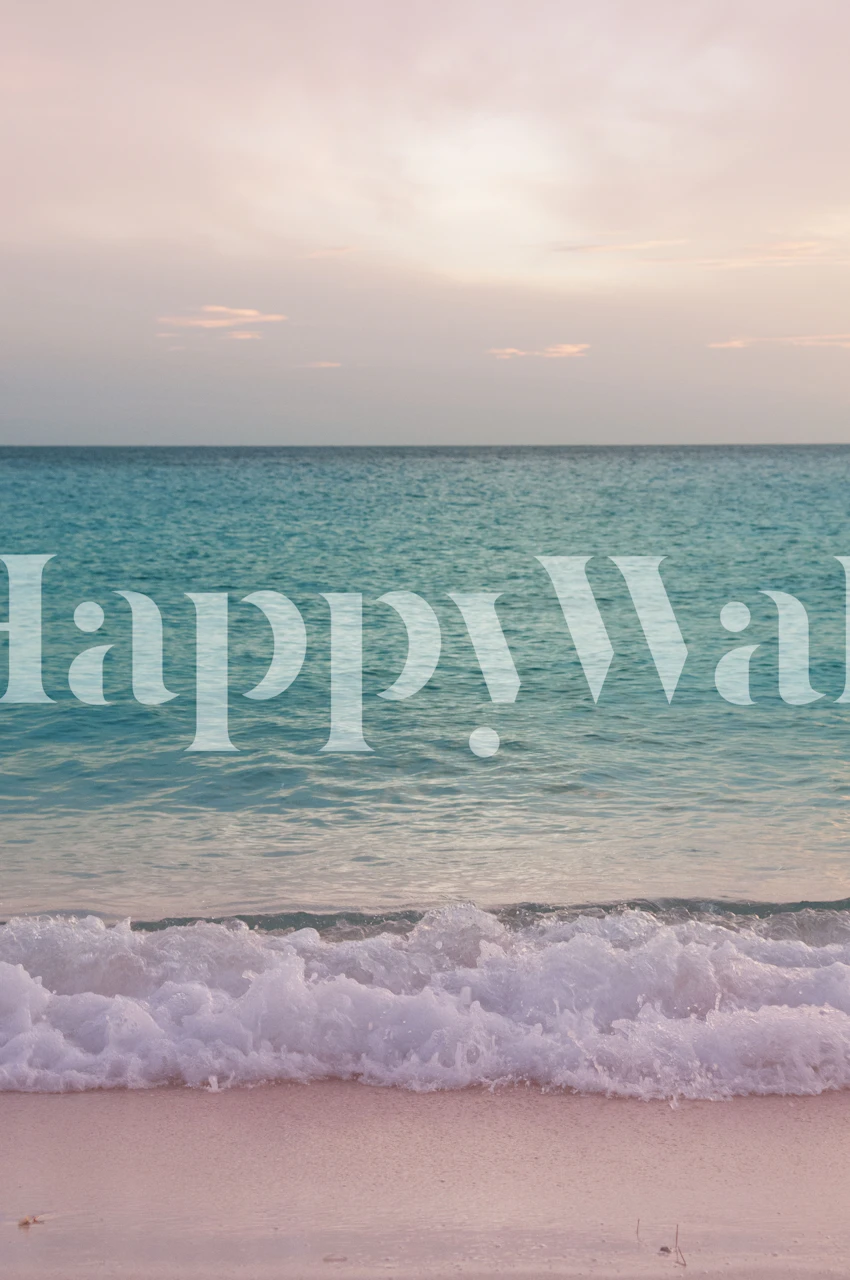 Caribbean sunset wallpaper in a room