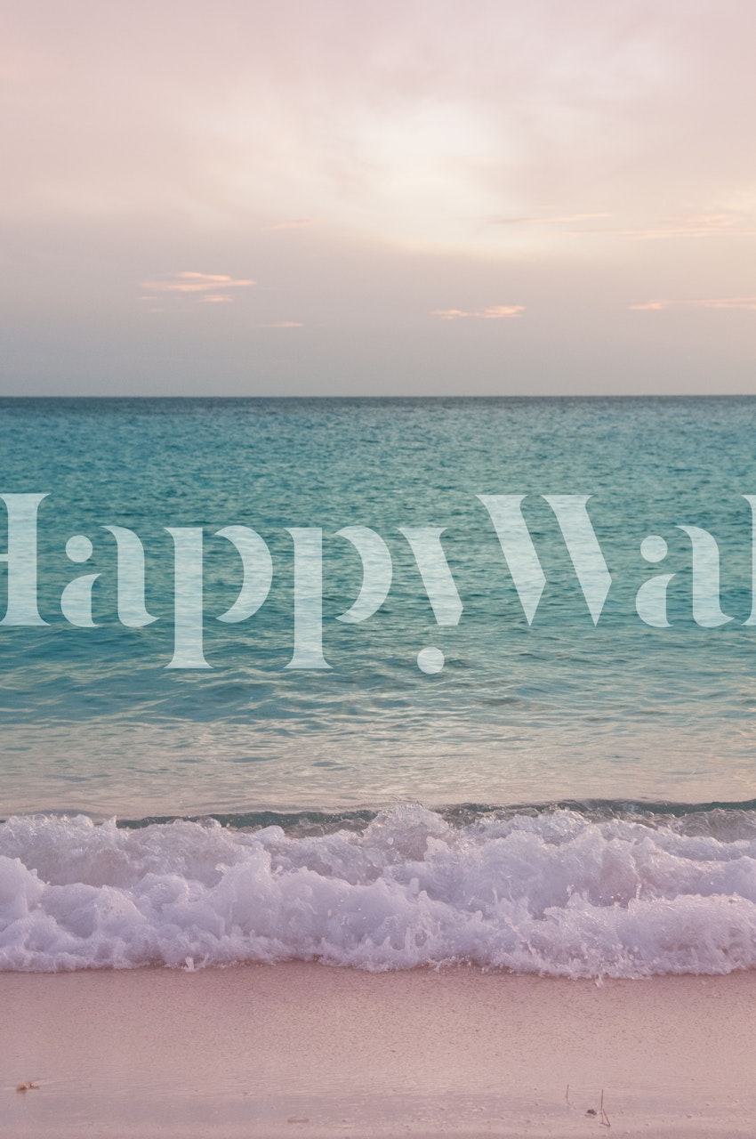 Caribbean sunset wallpaper in a room