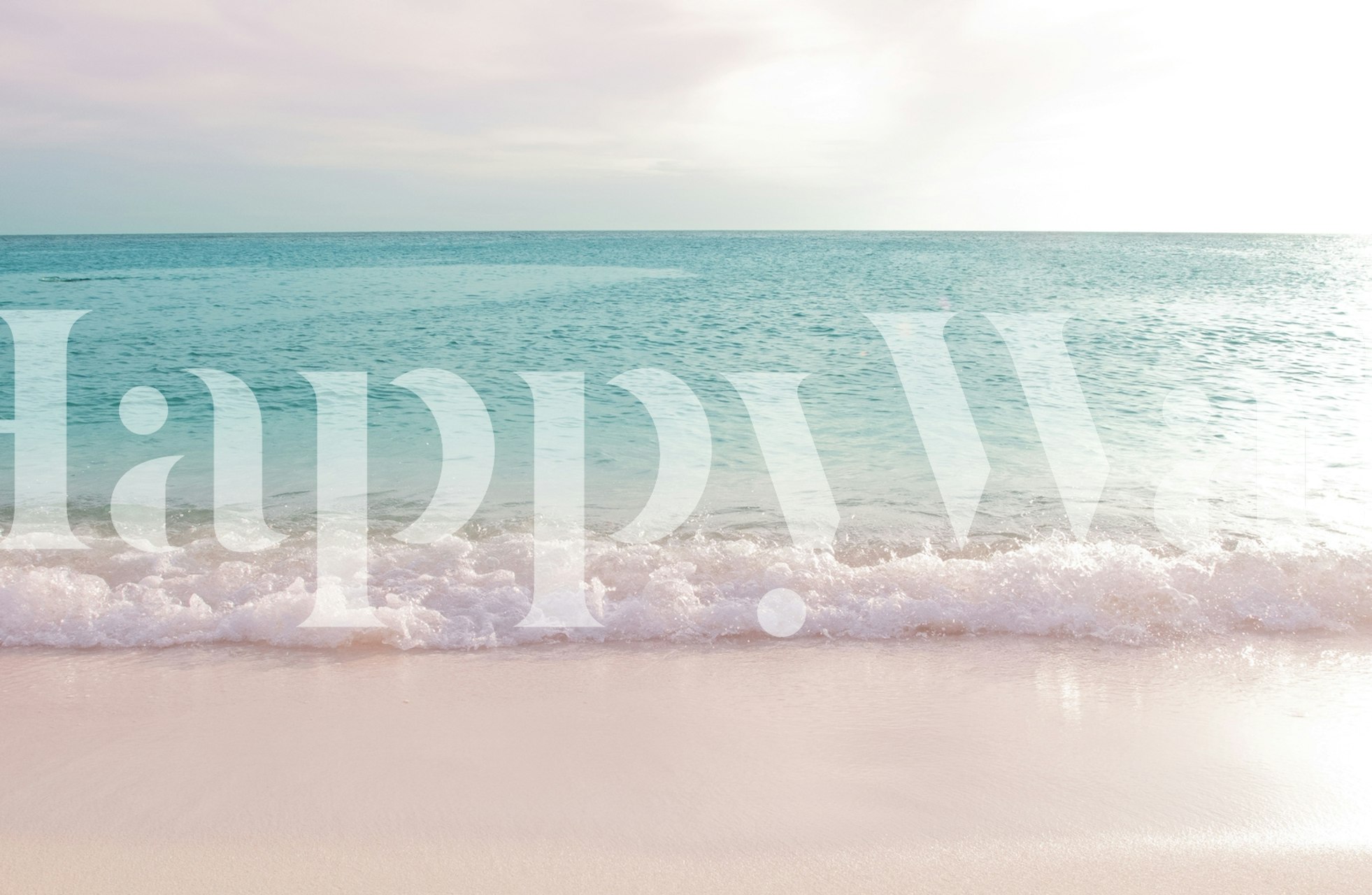 Soft pastel ocean waves in blue and pink shades wallpaper
