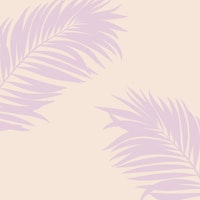 Lilac and Beige Palm Art behang