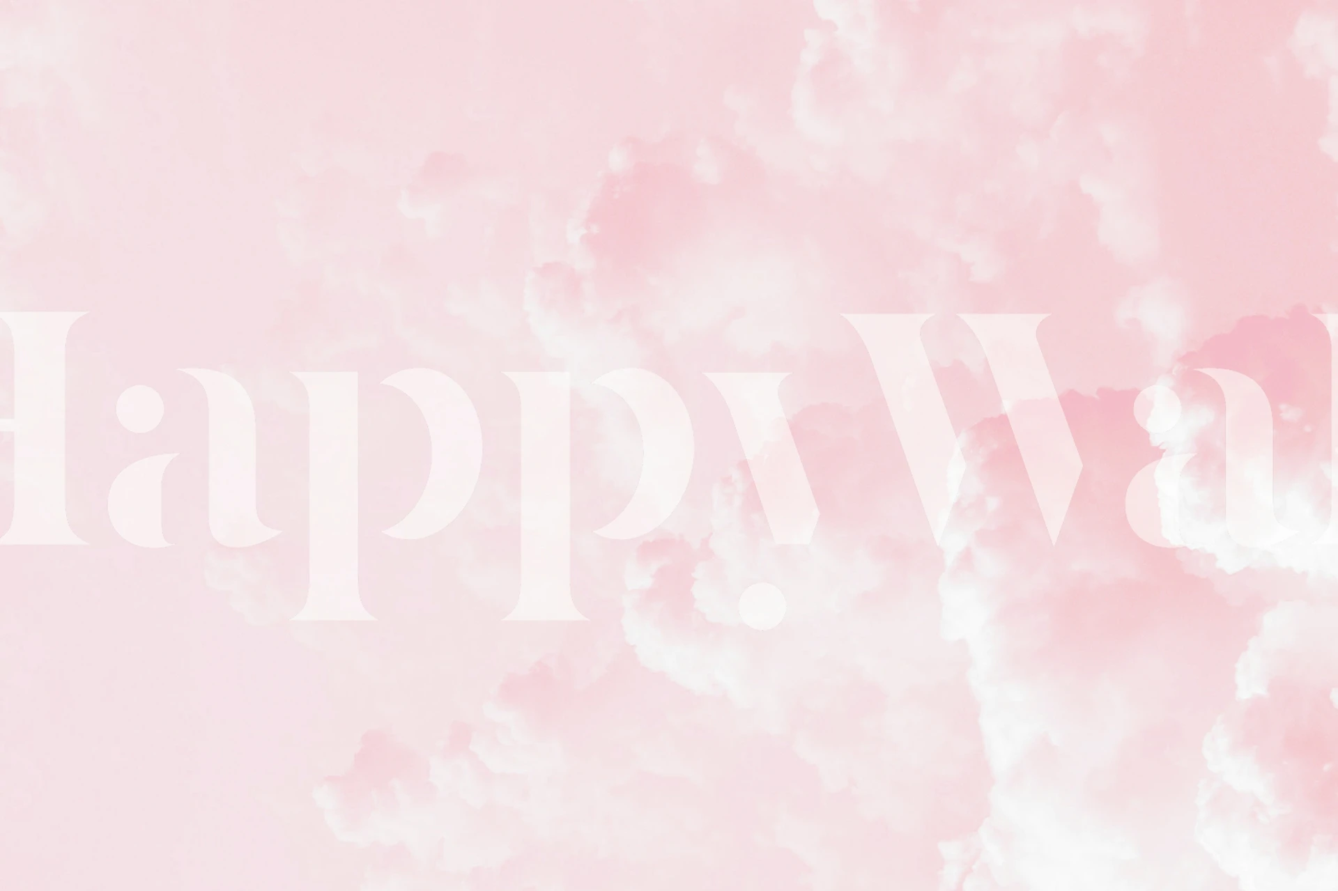 Roze wolken op een zachte roze achtergrond wallpaper