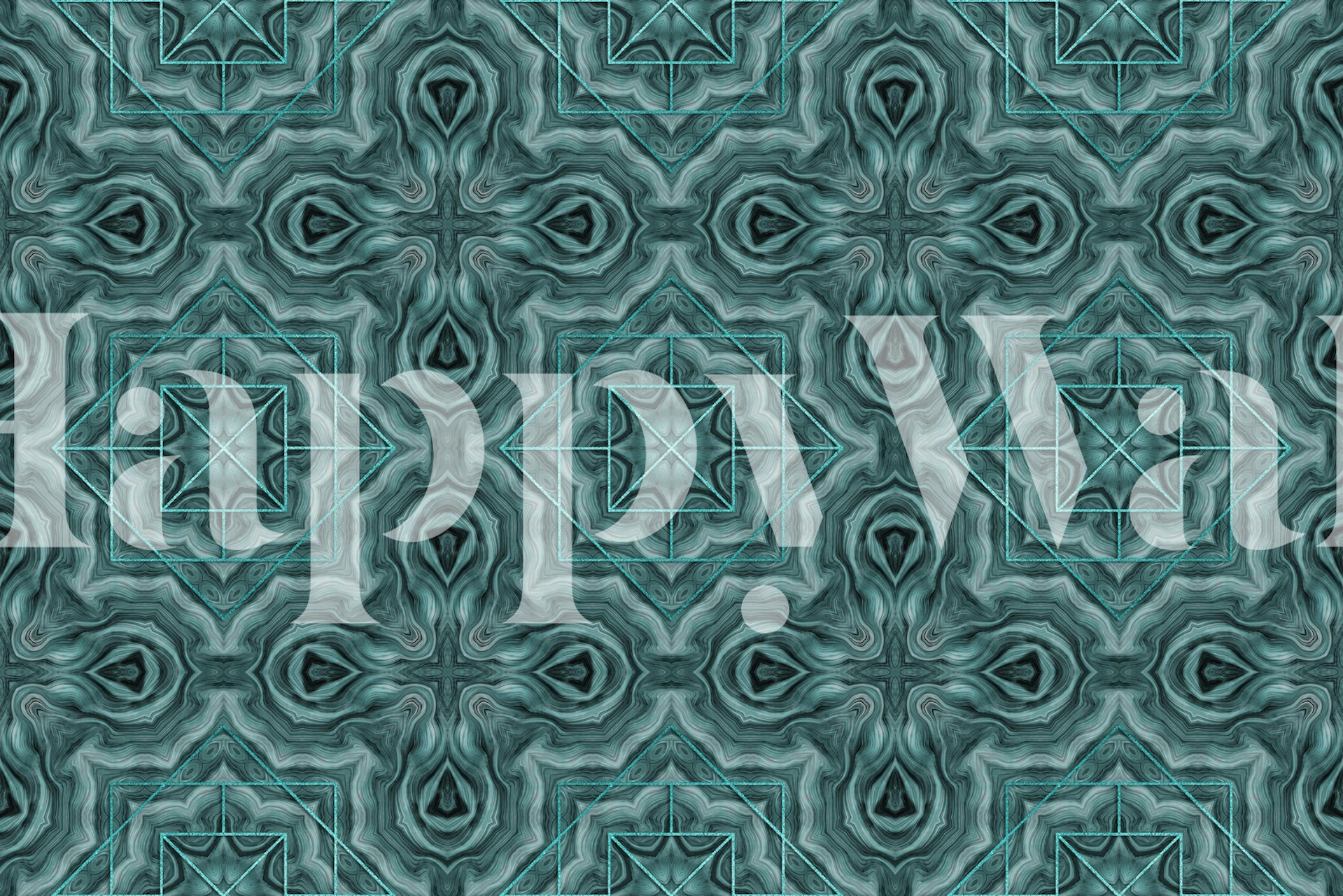 Tapeta Art Deco Inspired Marble Tiles w pokoju