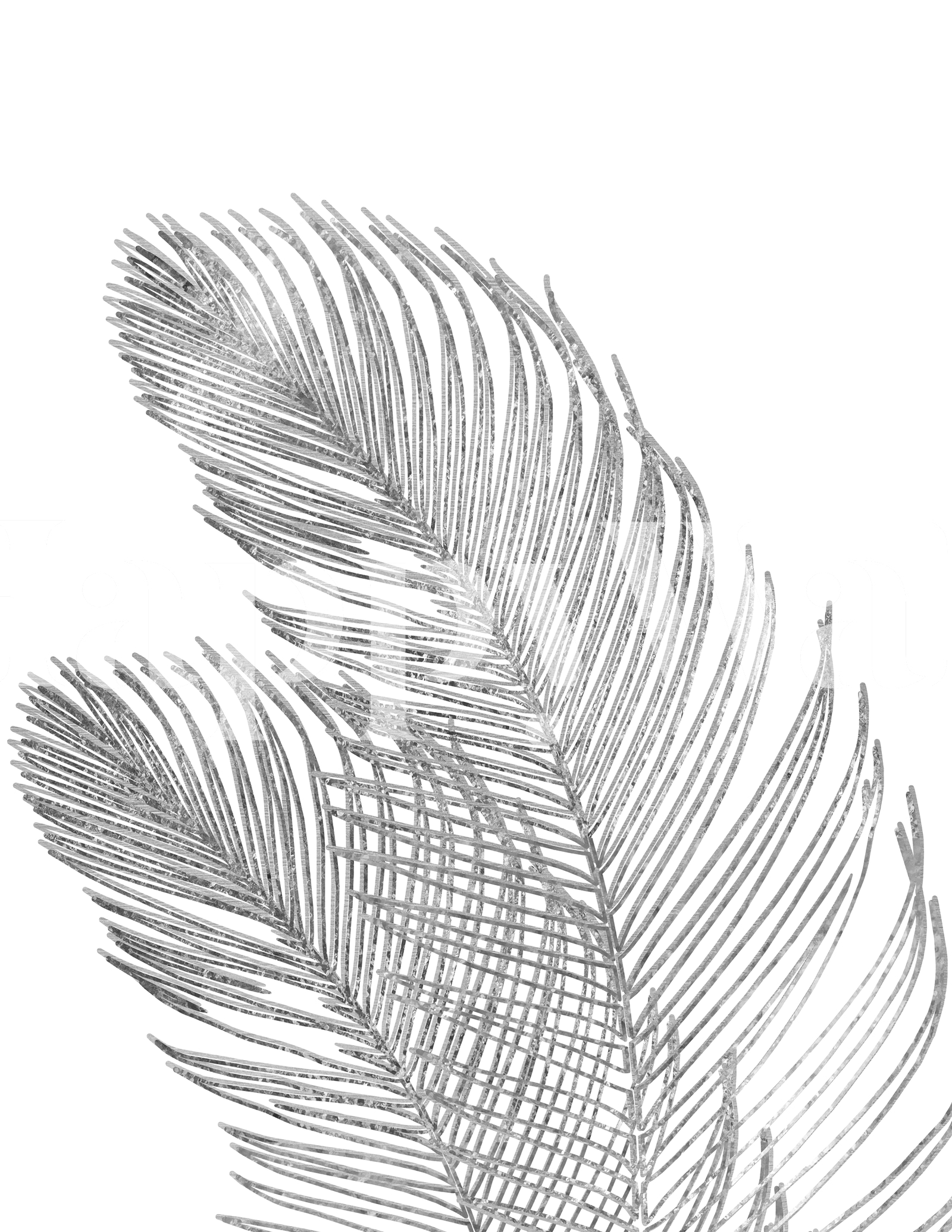 Palm Leaves Finesse Line Art 6 Wallpaper - Happywall