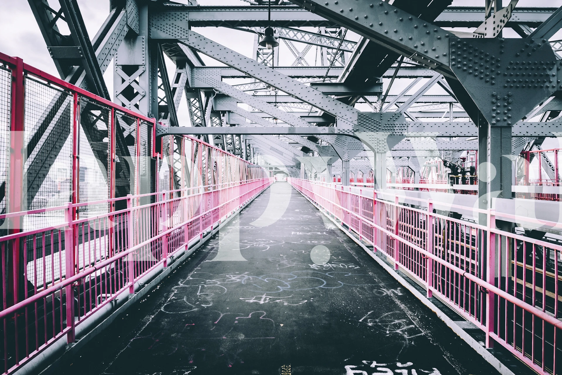 NYC Bridge tapet vist i et rom