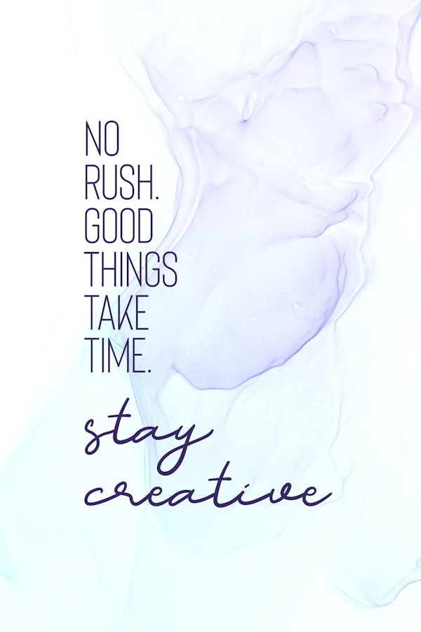 STAY CREATIVE floating colors