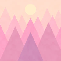 Soft Pink Candy Mountains tapete