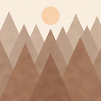 Neutral Brown Mountains tapete