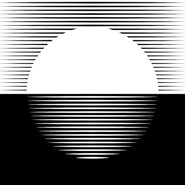 Sun and Sea in Black and White
