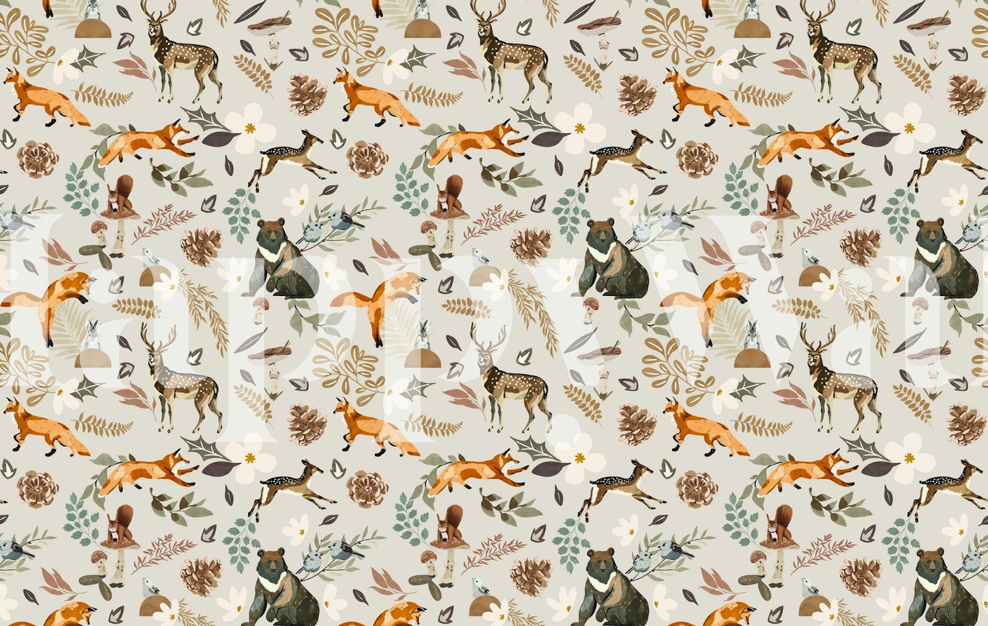 Animals in autumn nature projekt tapety