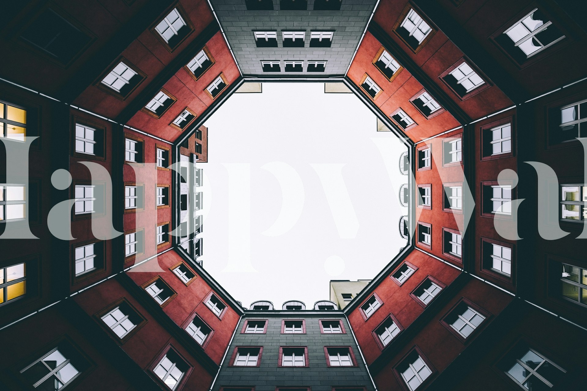 Moody Octagon wallpaper in a room