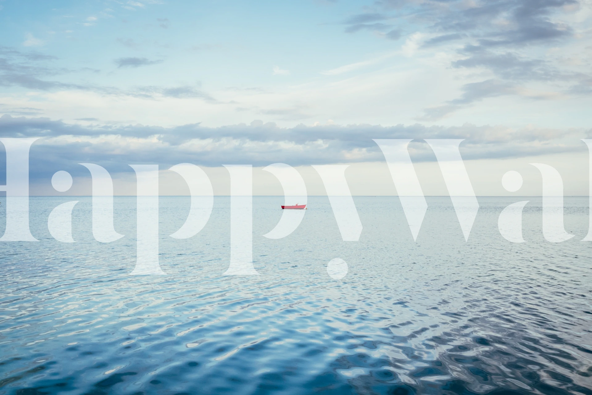 Minimal Boat Afloat tapeta w pokoju