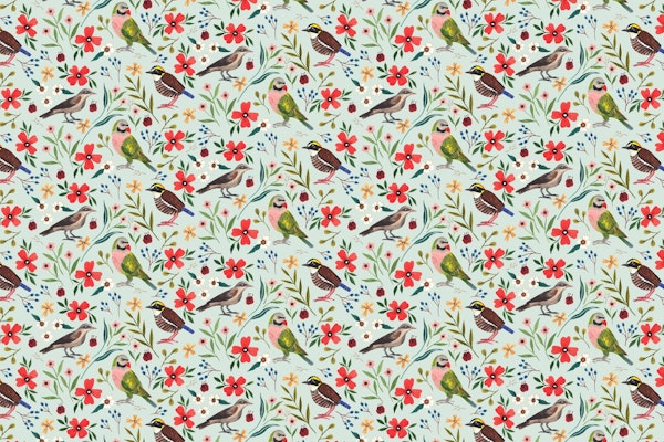 Birds with Floral