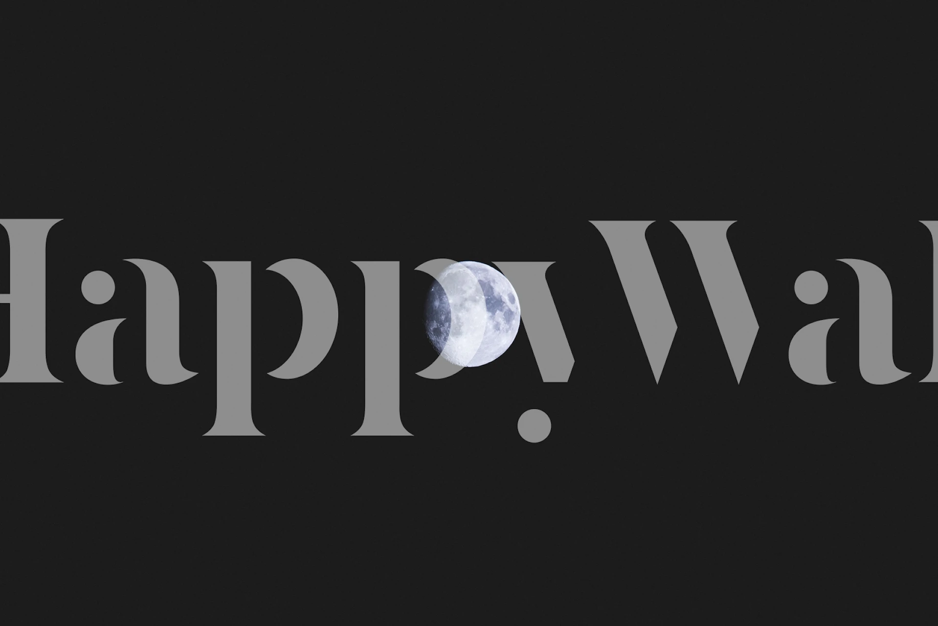 A minimalist moon wall mural showing a simple moon design on a plain, dark background for a peaceful ambiance.