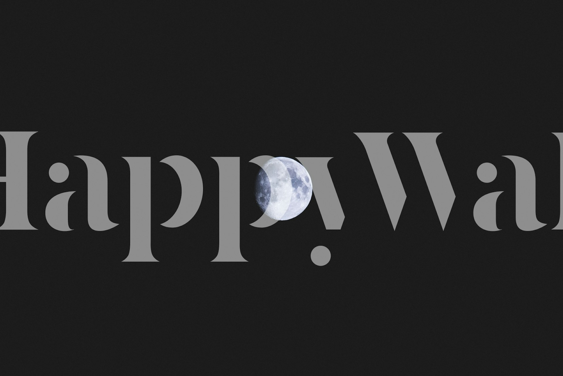 A minimalist moon wall mural showing a simple moon design on a plain, dark background for a peaceful ambiance.