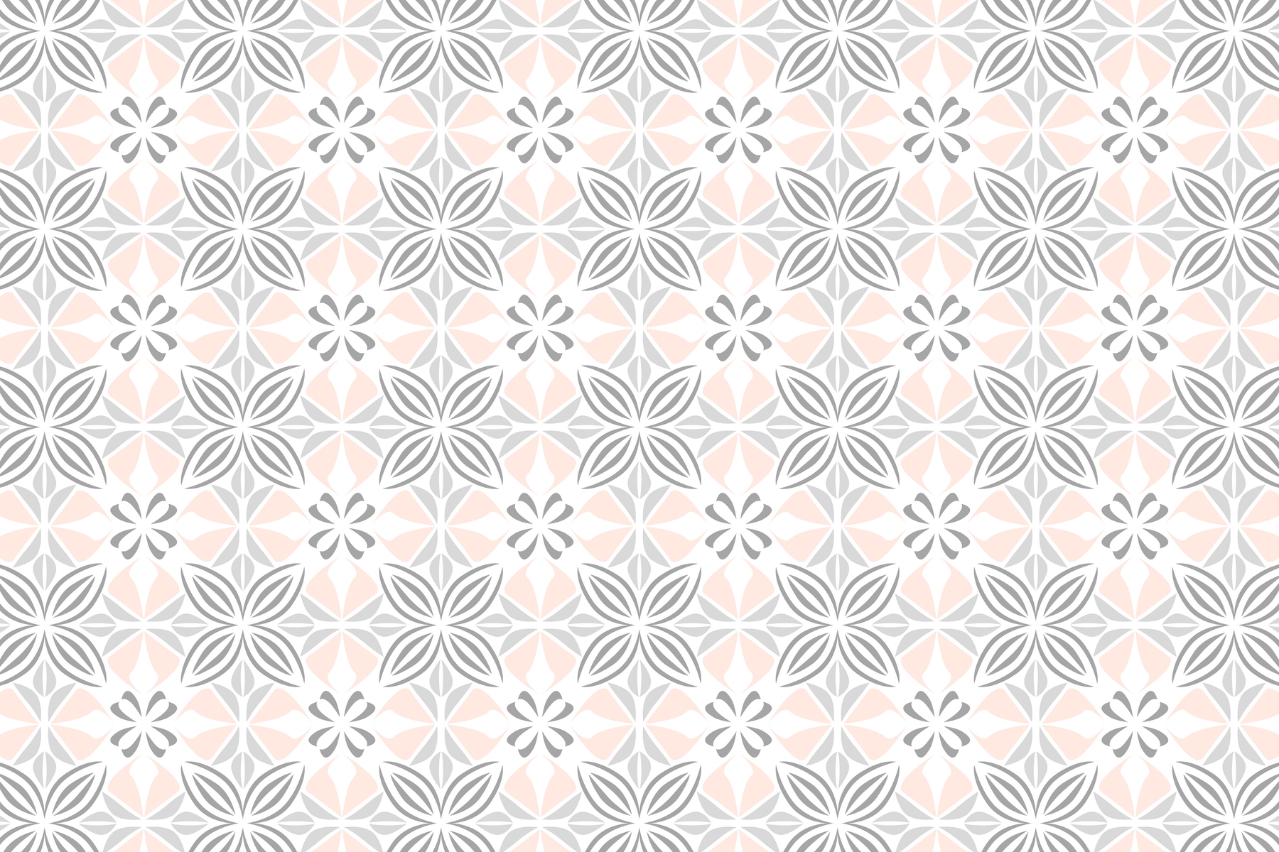 Abstract geometrical floral wallpaper - Happywall