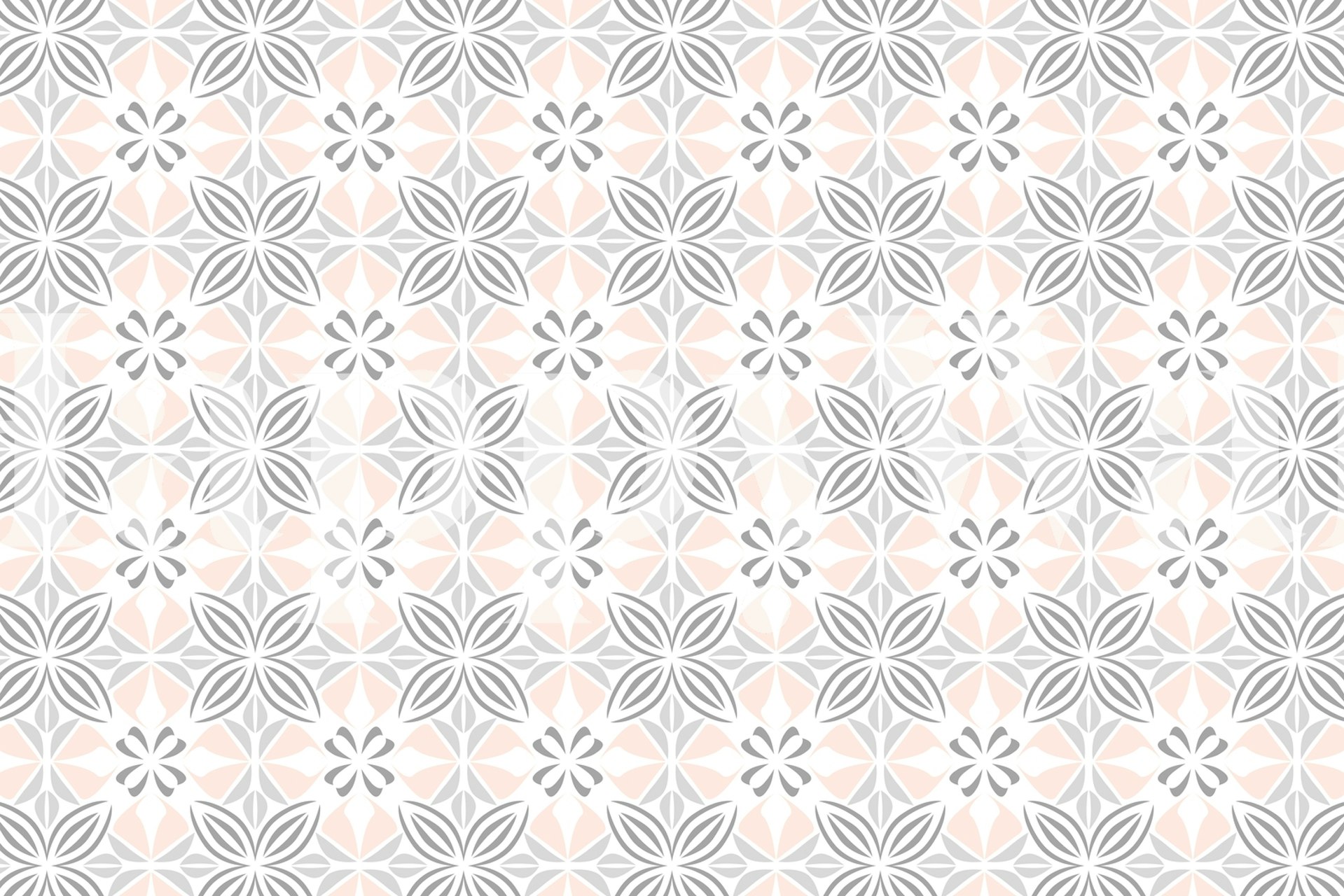 Κομψό αφηρημένο γεωμετρικό ανθισμένο σχέδιο τοιχογραφίας