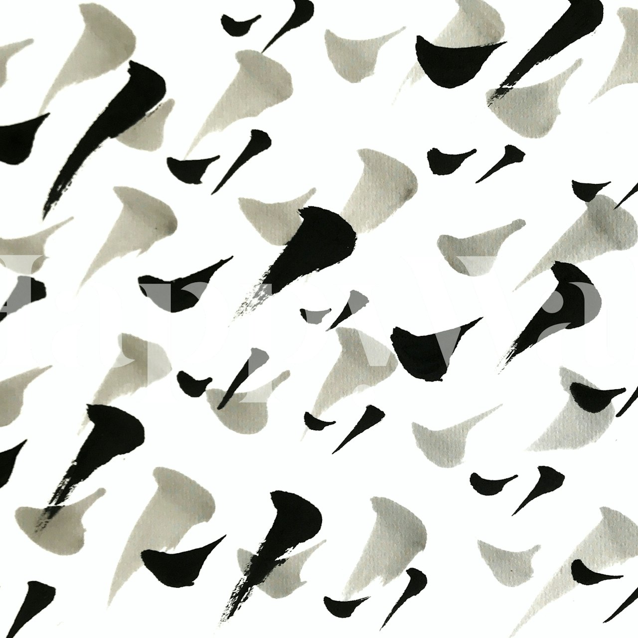 Duet tapetdesign visad i ett rum.