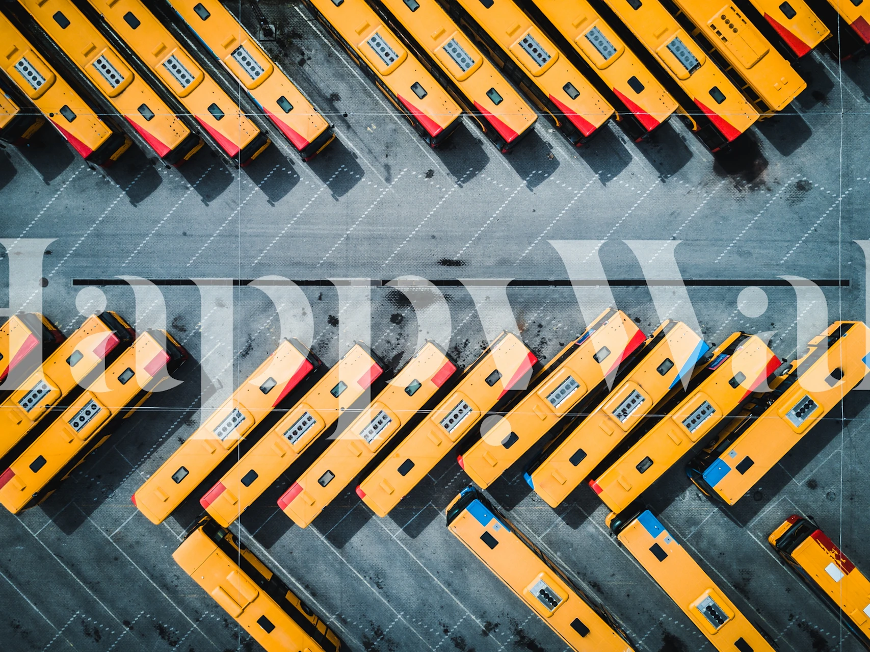 Aerial view of colorful vehicles wallpaper