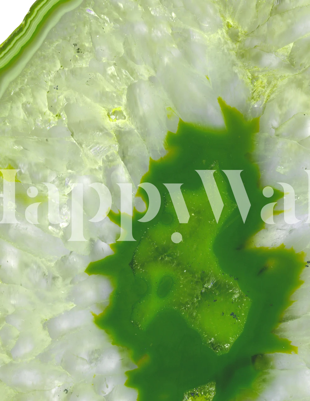 Green agate design with layered textures and shades wallpaper