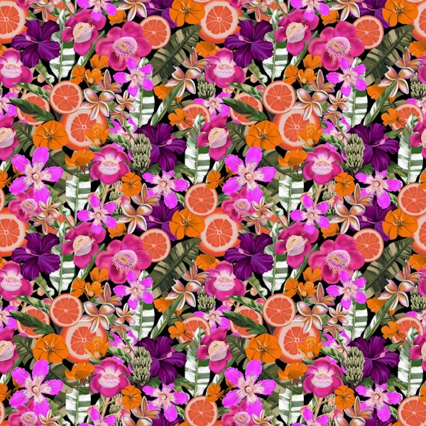 Flowers and Fruits - Orange