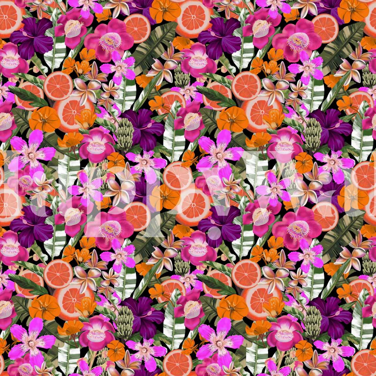 Flowers and Fruits tapet i et rom