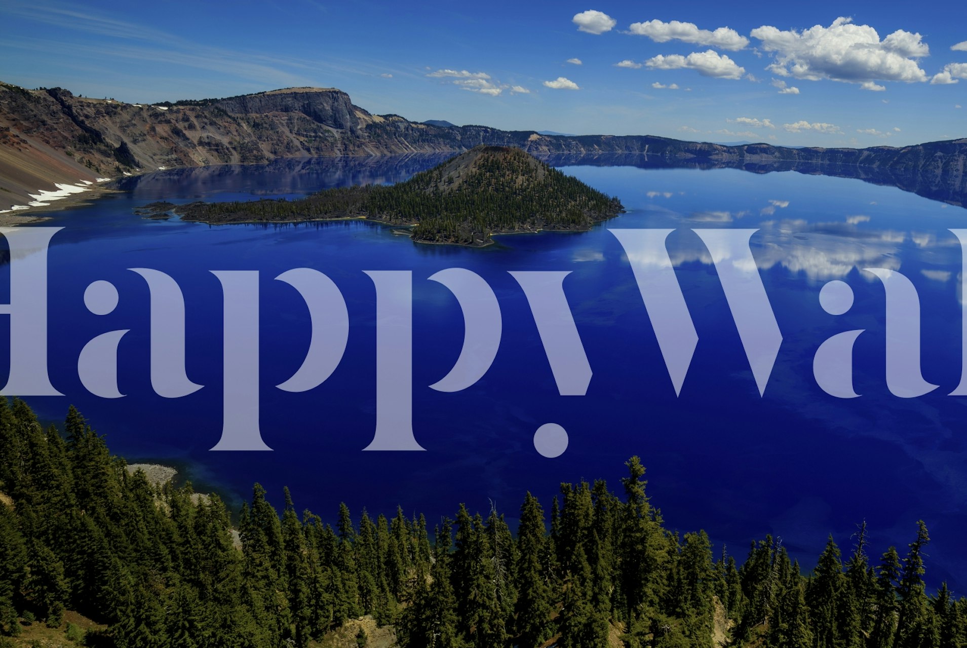 Crater Lake 1 wallpaper in a room