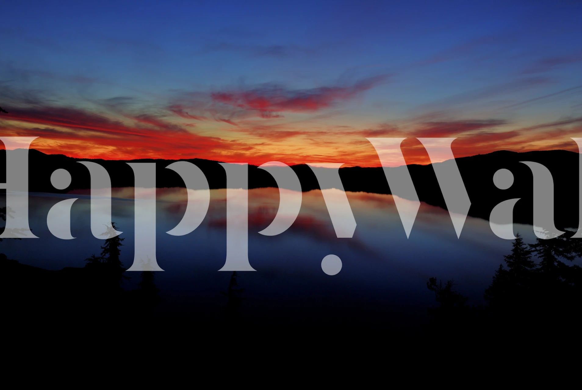 Dawn at Crater Lake wallpaper design