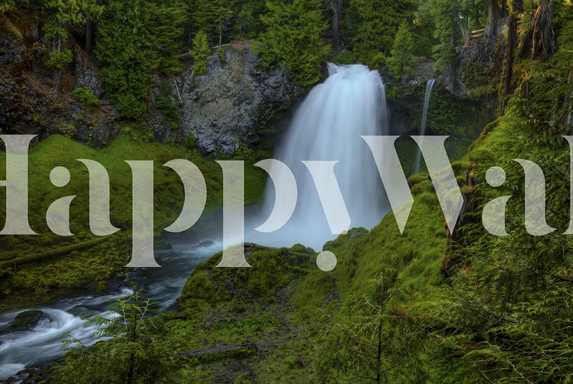 Sahalie Falls Tapete in einem Raumsetting